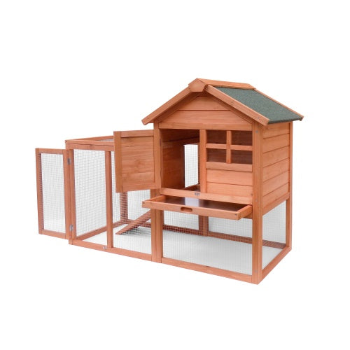Premium Wooden Rabbit House - Easy Assembly