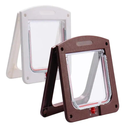 4-Way Locking Pet Door - Large Weatherproof Cat & Dog Flap for Interior & Exterior Doors