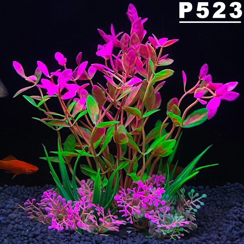 Artificial Aquarium Plants - Plastic Water Grass Fish Tank Decoration 5.5"
