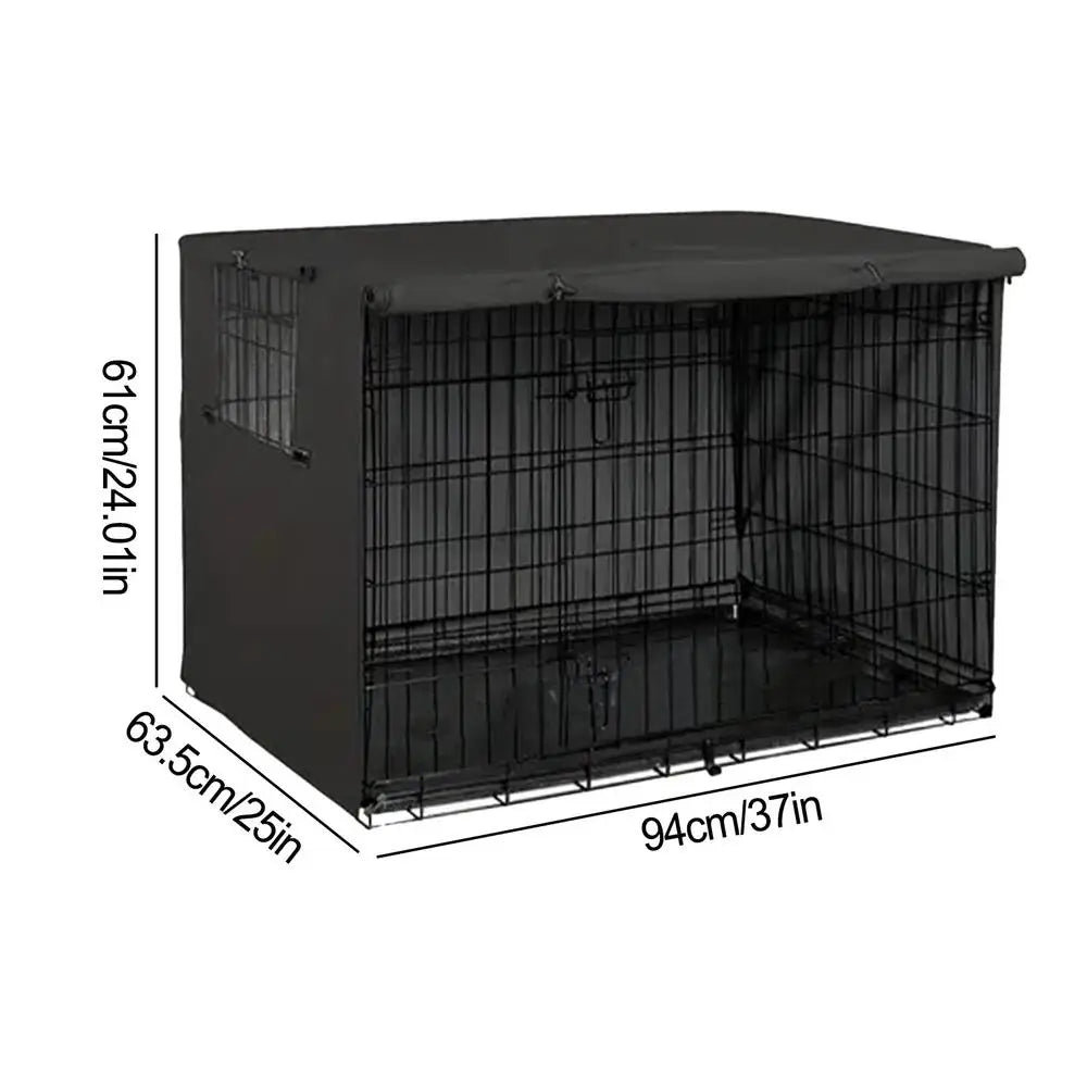 Waterproof Pet Crate Cover - Oxford Windproof Dog Kennel Cover for Indoor Use