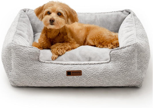 Medium Dog Bed 31.5" - Washable Rectangle Pet Bed with Anti-Slip Bottom