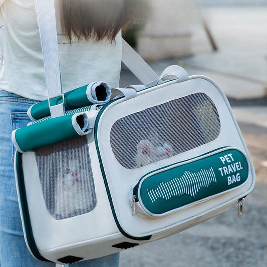 Airline Approved Pet Carrier - Soft Sided Collapsible Travel Bag for Dogs & Cats