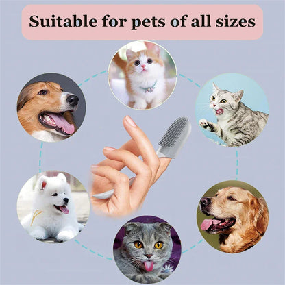 Silicone Finger Toothbrush for Dogs and Cats - Pet Dental Care Tool