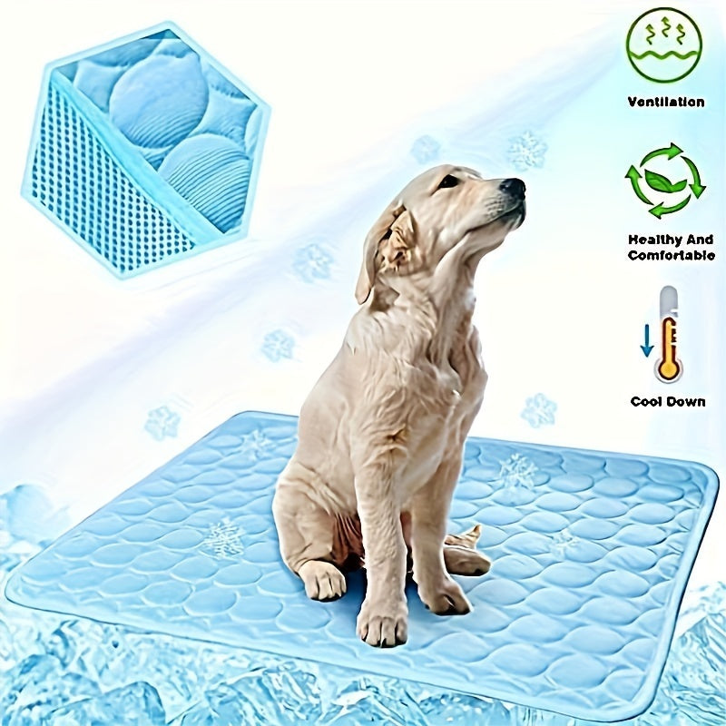 Premium Dog Cooling Mat - Ice Silk Pet Cooling Pad for Hot Weather Relief