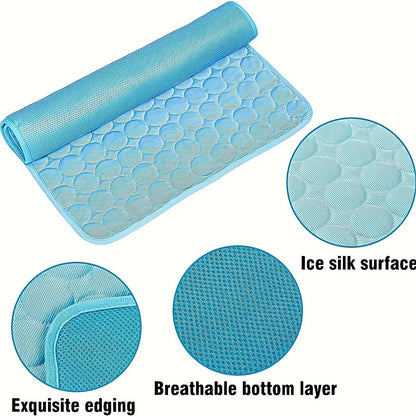 Premium Dog Cooling Mat - Ice Silk Pet Cooling Pad for Hot Weather Relief