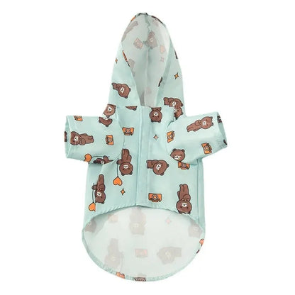 Fashionable Waterproof Dog Raincoat for Summer-6