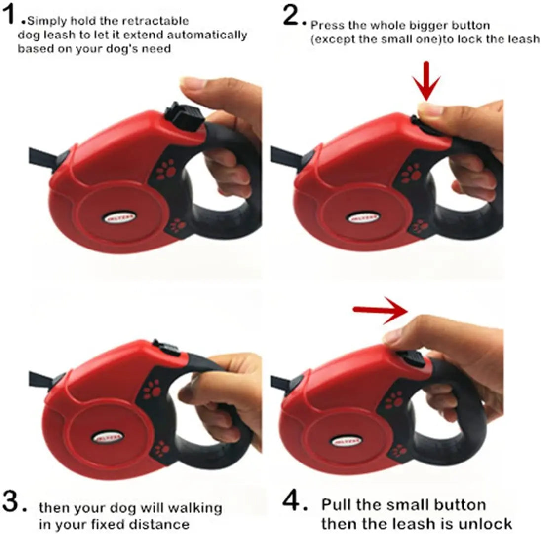 Retractable Dog Leash - 5m/8m Heavy-Duty Lead for Medium to Large Dogs | Petziverse