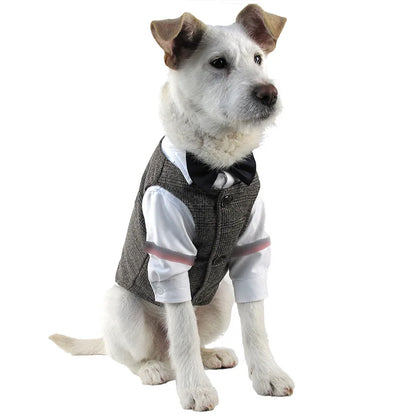 Premium Dog Vest Suit - Formal Wedding Party Outfit for Small Dogs & Cats