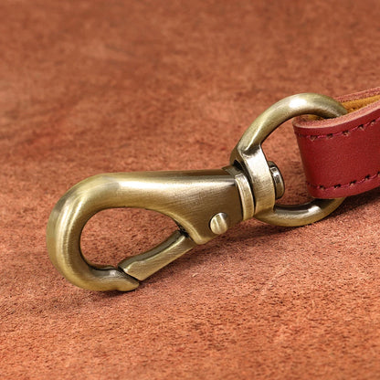 Premium Genuine Leather Dog Leash - Heavy-Duty Lead for Medium to Large Dogs | Petziverse