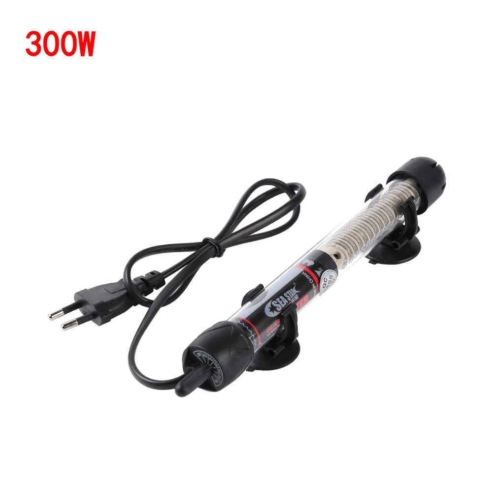 Adjustable Aquarium Heater - 25-300W Fish Tank Heating Rod with Automatic Thermostat