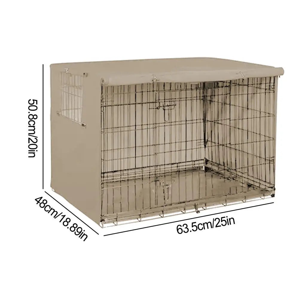 Waterproof Pet Crate Cover - Oxford Windproof Dog Kennel Cover for Indoor Use