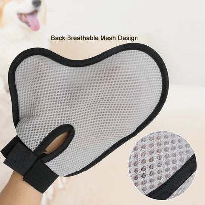 Pet Grooming Glove - Gentle Bath & Massage Brush for Cats & Dogs