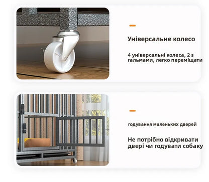 Large Indoor Dog Cage with Toilet Area - Premium Pet Enclosure for Medium to Large Dogs