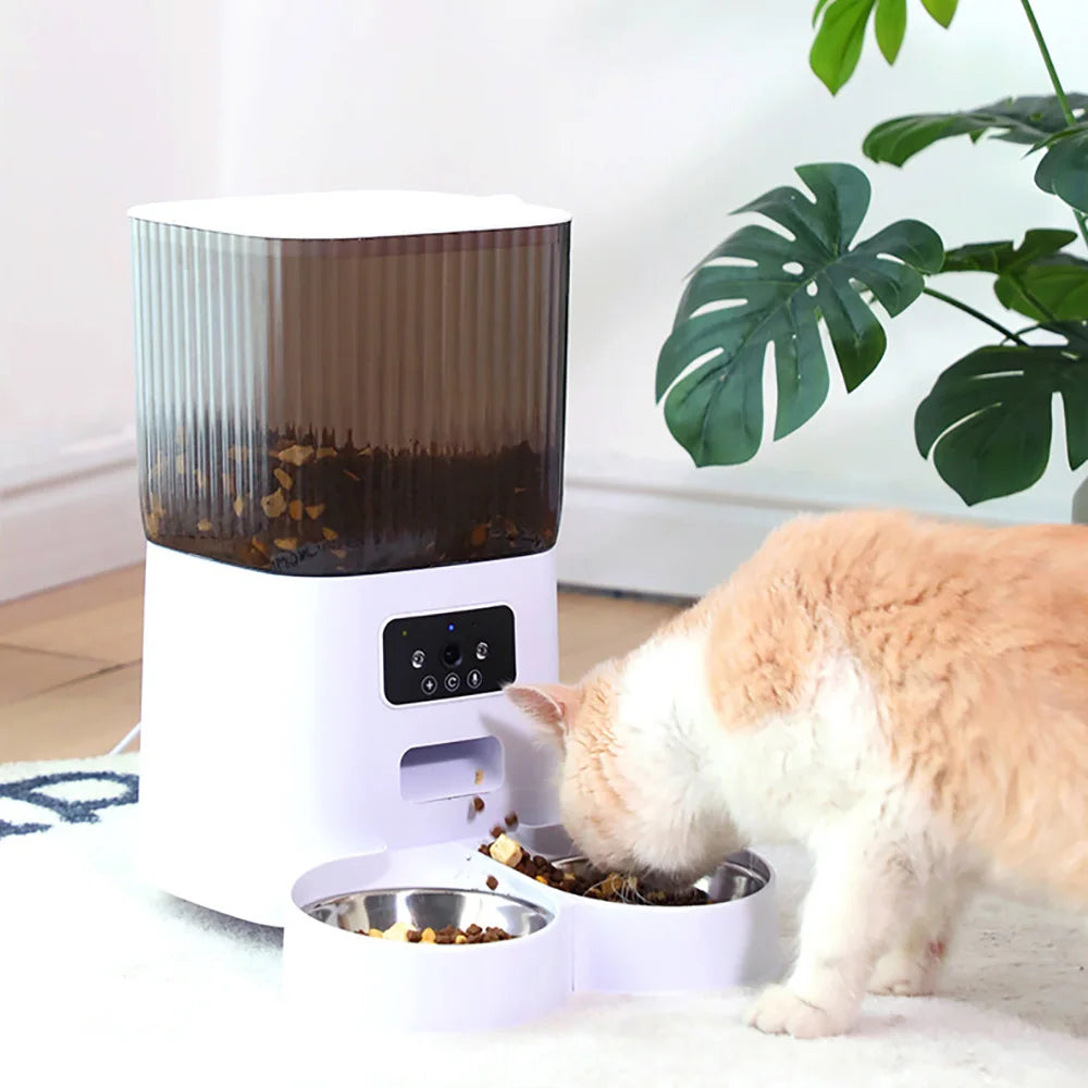 Smart Pet Feeder with HD Camera - 5L Automatic WiFi Food Dispenser System
