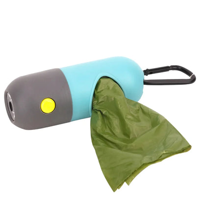 Premium LED Dog Poop Bag Dispenser - Illuminated Waste Bag System with Biodegradable Bags