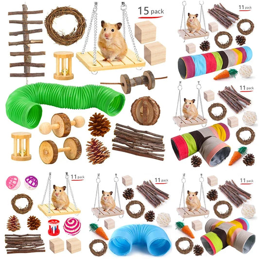 Hamsters Rabbit Guinea Pig Parrot Play Set