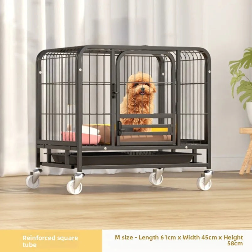 Large Indoor Dog Cage with Toilet Area - Premium Pet Enclosure for Medium to Large Dogs