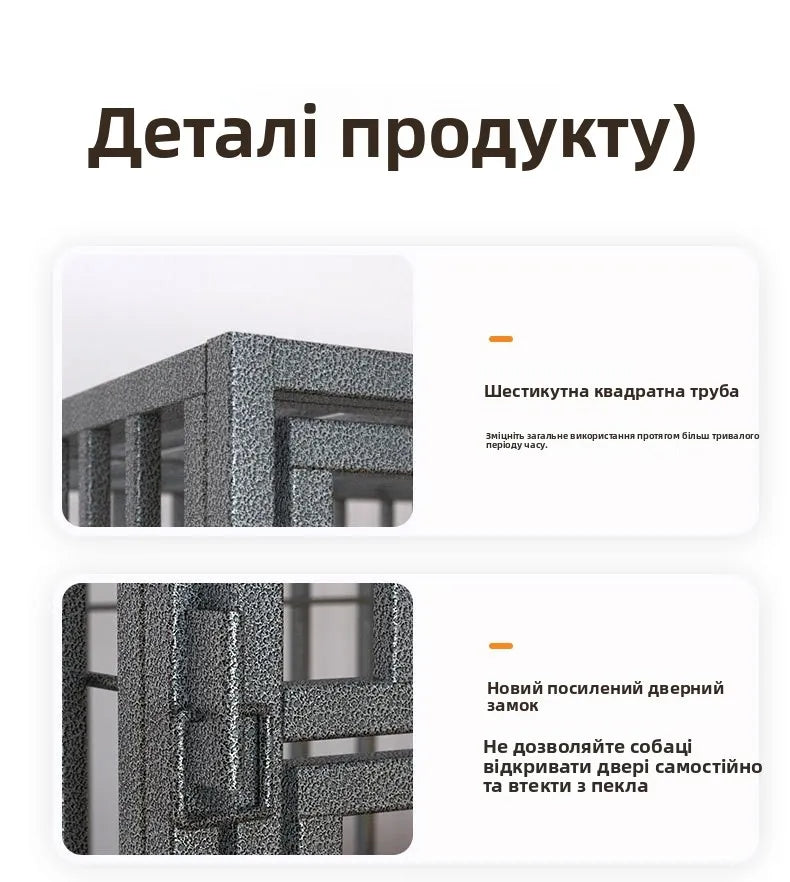 Large Indoor Dog Cage with Toilet Area - Premium Pet Enclosure for Medium to Large Dogs
