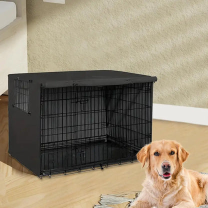 Waterproof Pet Crate Cover - Oxford Windproof Dog Kennel Cover for Indoor Use