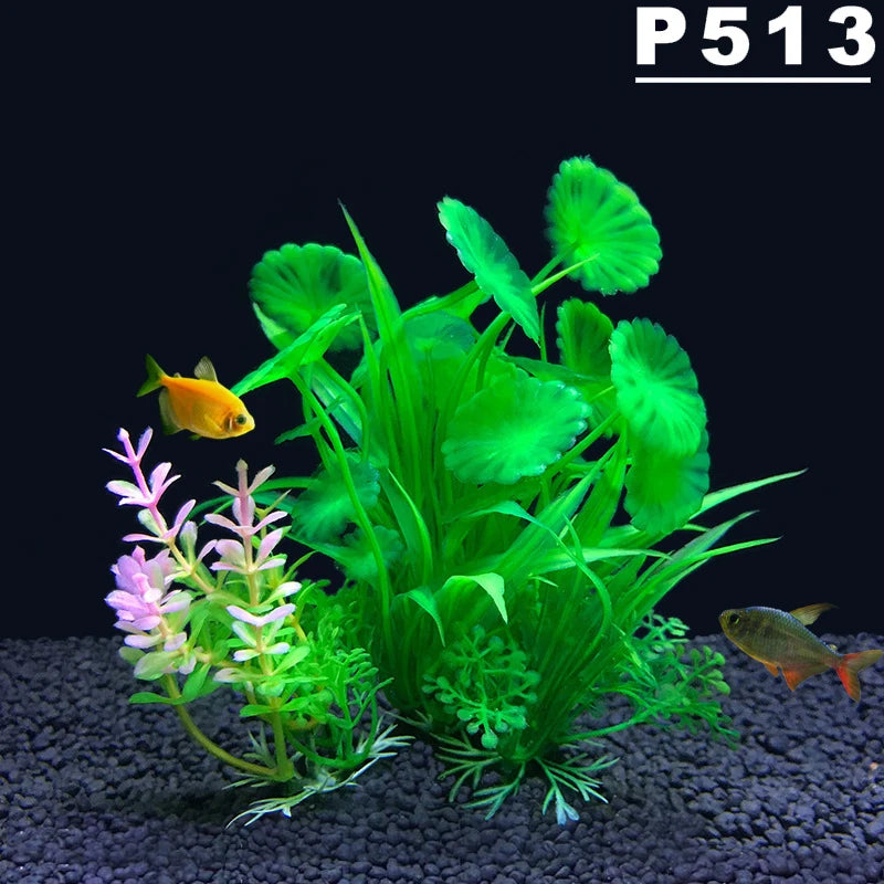 Artificial Aquarium Plants - Plastic Water Grass Fish Tank Decoration 5.5"
