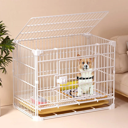 Large Indoor Dog Cage with Toilet Area - Premium Pet Enclosure for Medium to Large Dogs
