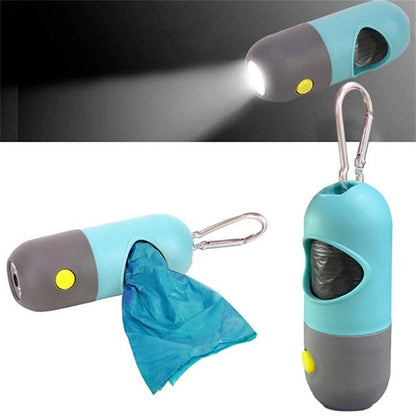 Premium LED Dog Poop Bag Dispenser - Illuminated Waste Bag System with Biodegradable Bags