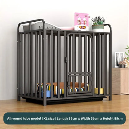 Large Indoor Dog Cage with Toilet Area - Premium Pet Enclosure for Medium to Large Dogs
