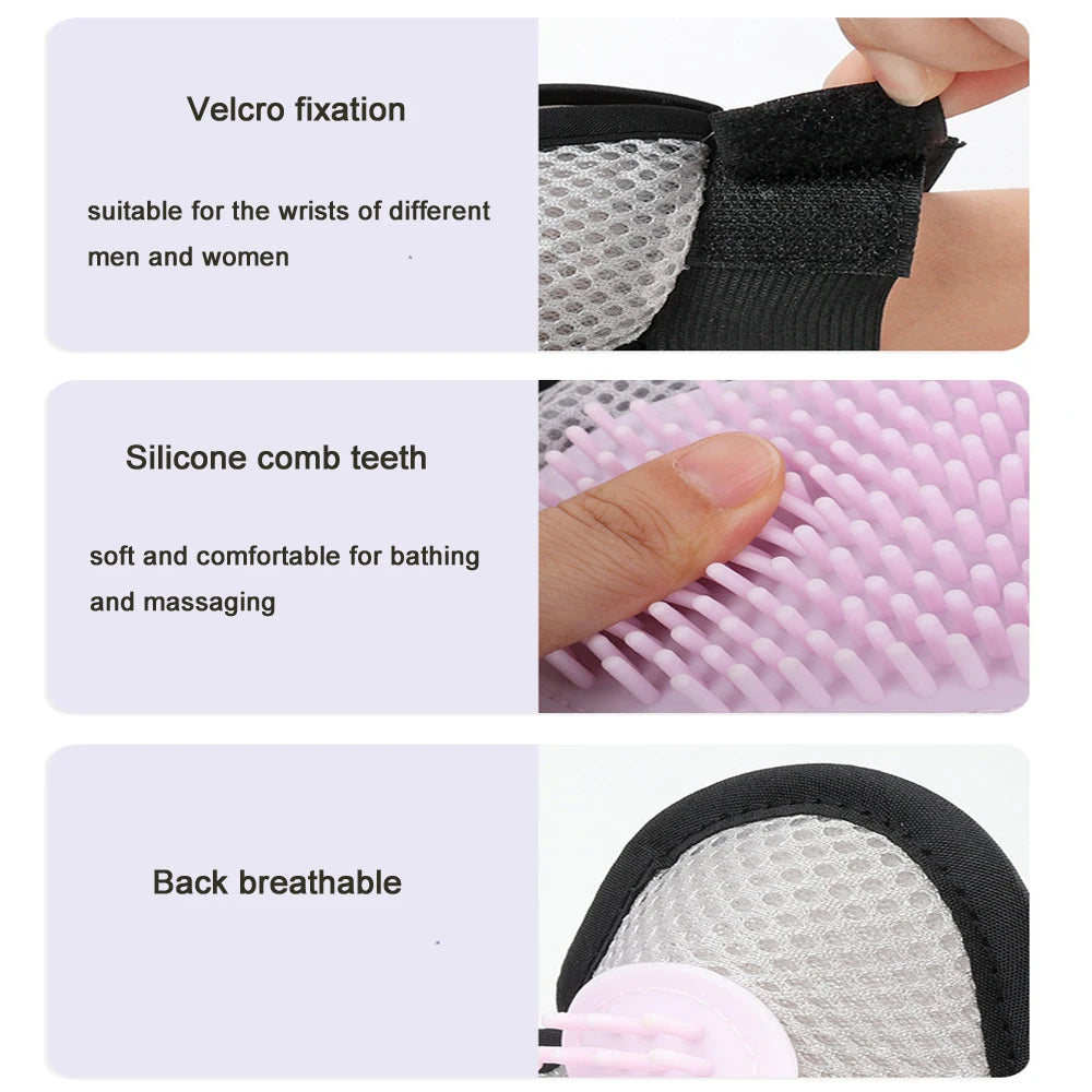 Pet Grooming Glove - Gentle Bath & Massage Brush for Cats & Dogs