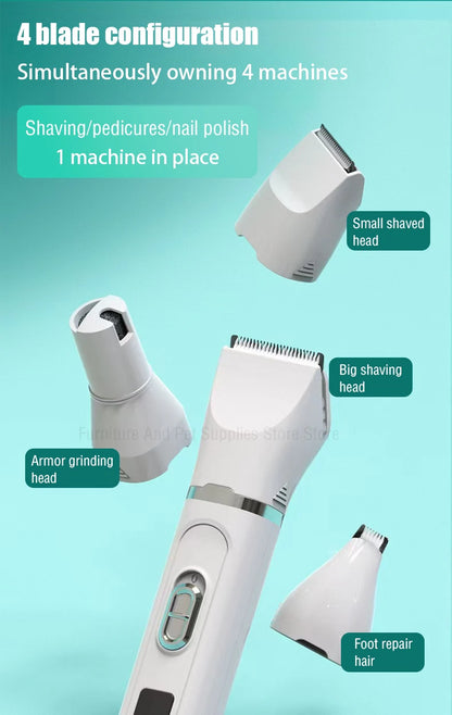 Professional Dog Hair Clippers - USB Rechargeable Silent Pet Grooming Trimmer