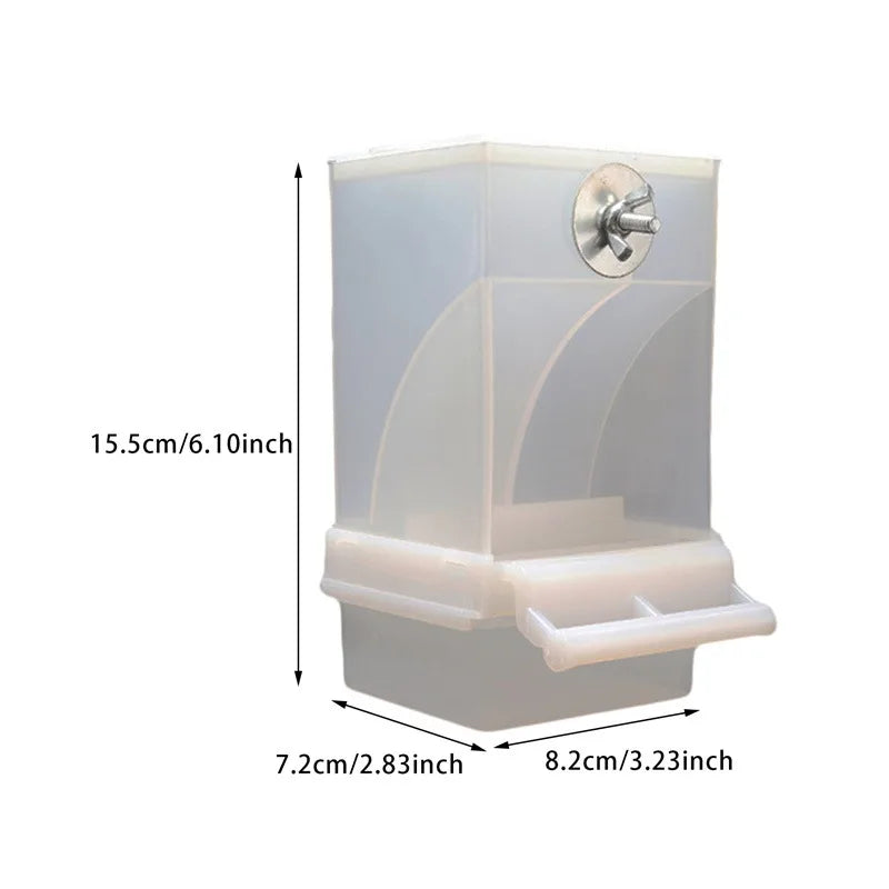 No-Mess Acrylic Bird Feeder - Seed Container for Small to Medium Birds