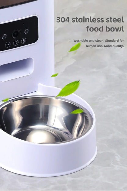 Smart Pet Feeder with HD Camera - 5L Automatic WiFi Food Dispenser System