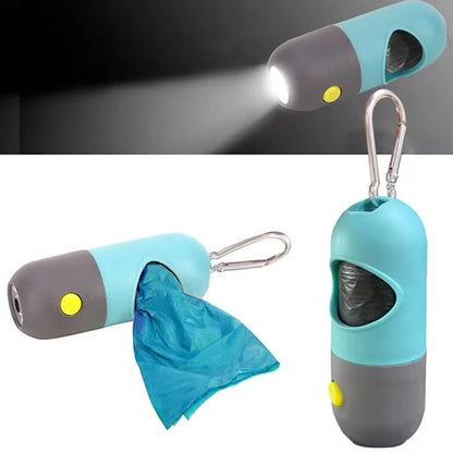 Premium LED Dog Poop Bag Dispenser - Illuminated Waste Bag System with Biodegradable Bags