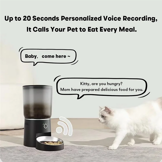 Smart WiFi Automatic Pet Feeder - 4.2L Dual Bowl App-Controlled Dispenser | Petziverse