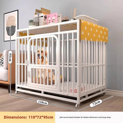 Large Indoor Dog Cage with Toilet Area - Premium Pet Enclosure for Medium to Large Dogs