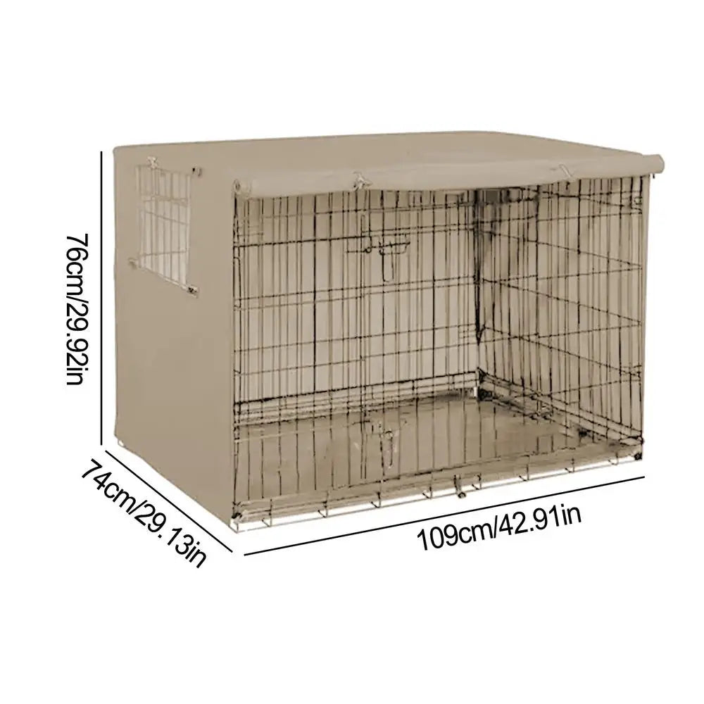 Waterproof Pet Crate Cover - Oxford Windproof Dog Kennel Cover for Indoor Use