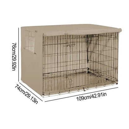 Waterproof Pet Crate Cover - Oxford Windproof Dog Kennel Cover for Indoor Use