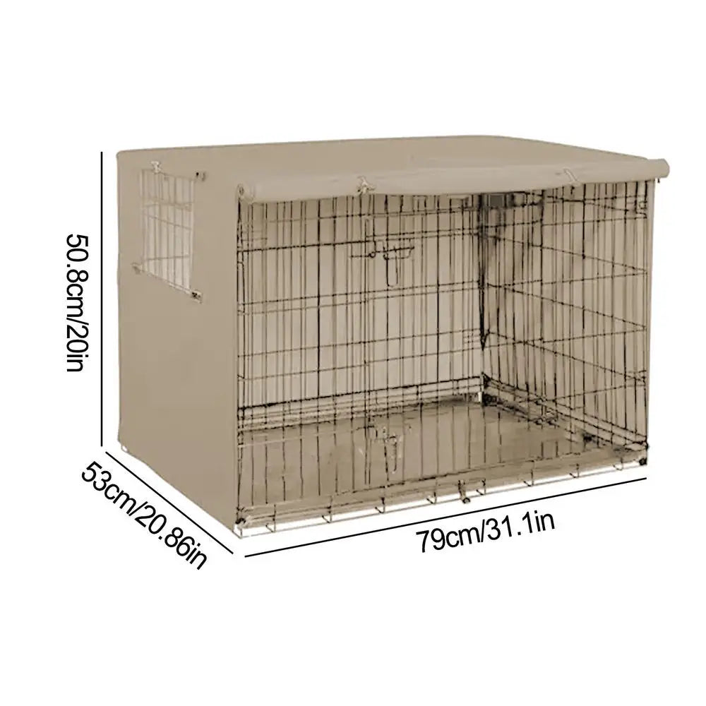 Waterproof Pet Crate Cover - Oxford Windproof Dog Kennel Cover for Indoor Use