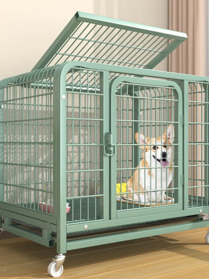 Large Indoor Dog Cage with Toilet Area - Premium Pet Enclosure for Medium to Large Dogs