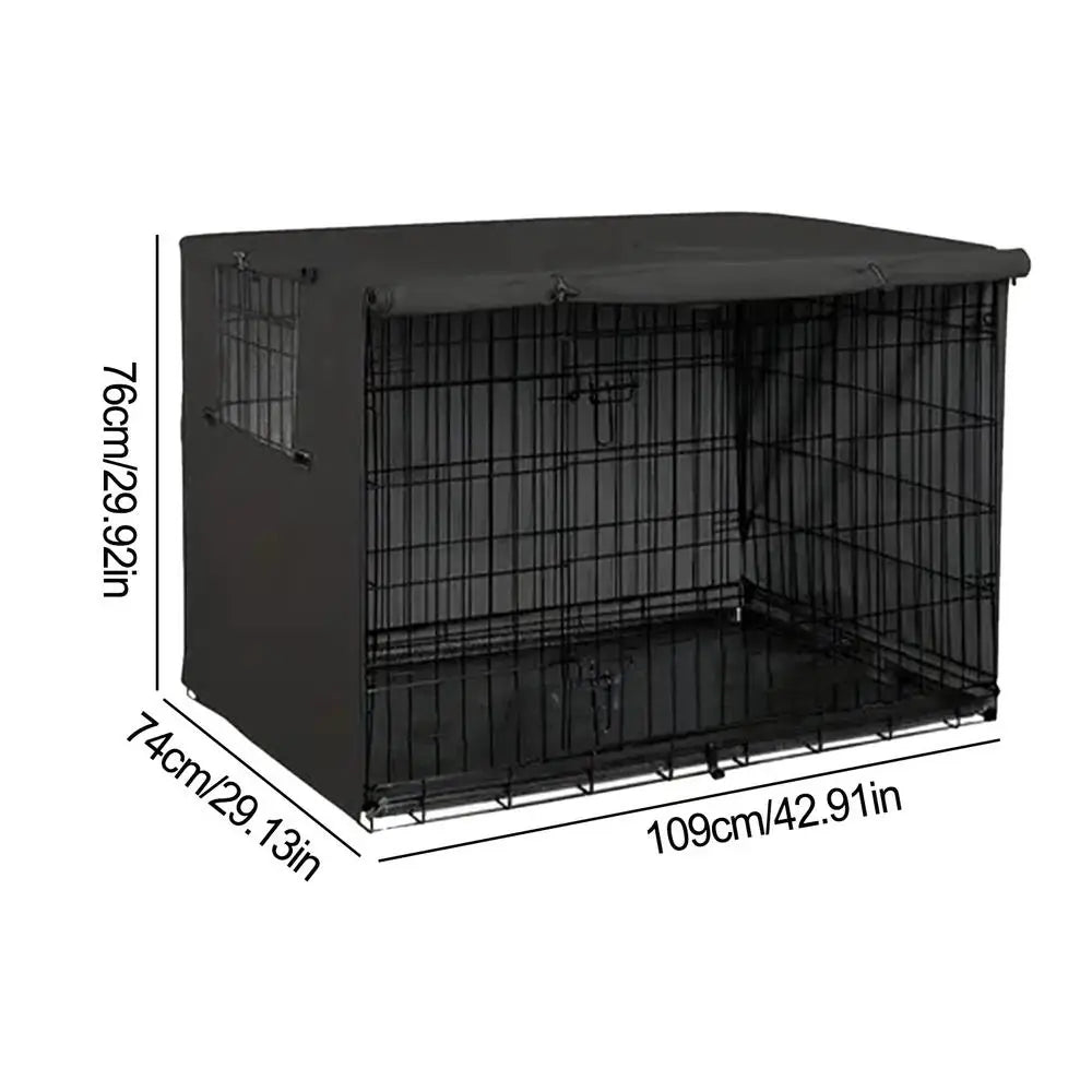 Waterproof Pet Crate Cover - Oxford Windproof Dog Kennel Cover for Indoor Use