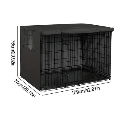 Waterproof Pet Crate Cover - Oxford Windproof Dog Kennel Cover for Indoor Use