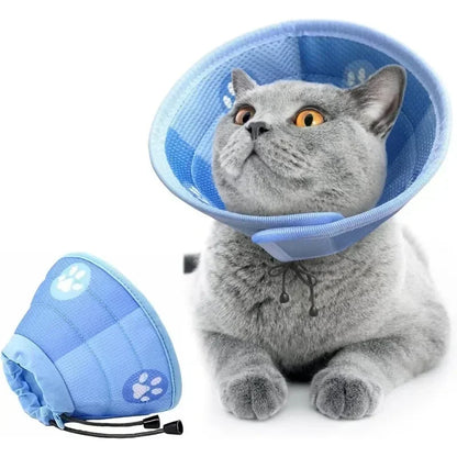 Soft Cat Recovery Cone Collar - Adjustable Post-Surgery Elizabethan Collar