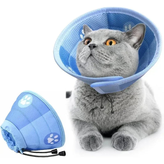 Soft Cat Recovery Cone Collar - Adjustable Post-Surgery Elizabethan Collar