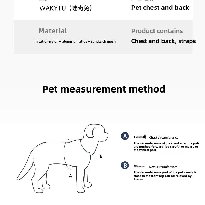 Breathable Dog Vest Harness - Waterproof Chest Strap Walking System