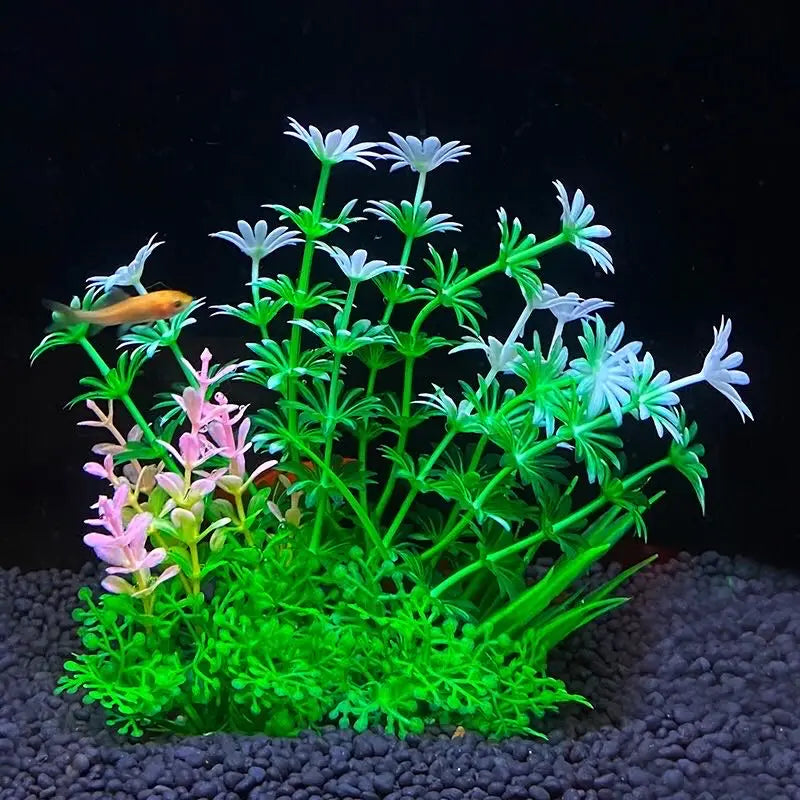 Artificial Aquarium Plants - Plastic Water Grass Fish Tank Decoration 5.5"