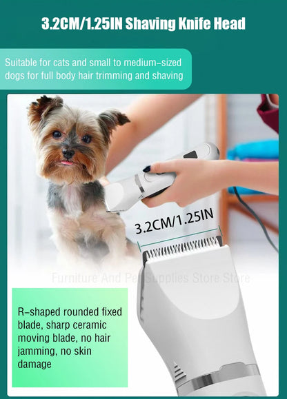 Professional Dog Hair Clippers - USB Rechargeable Silent Pet Grooming Trimmer