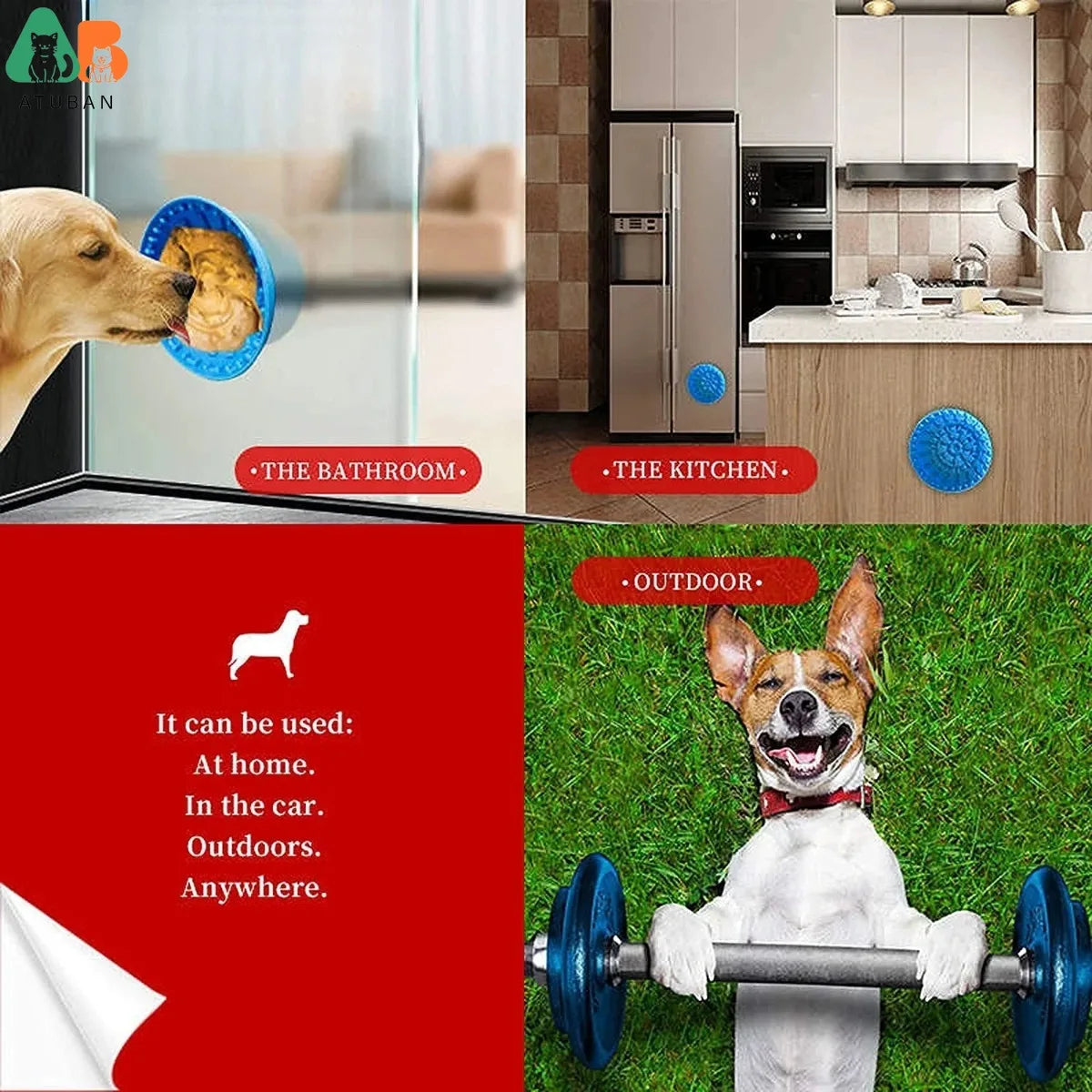 Pet Lick Mat & Bowl Set - Anxiety Relief & Slow Feeding Solution | Petziverse