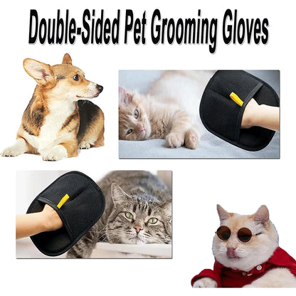 Premium Pet Hair Removal Gloves - Professional Static-Free Grooming Kit