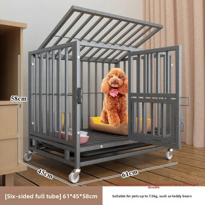 Large Indoor Dog Cage with Toilet Area - Premium Pet Enclosure for Medium to Large Dogs