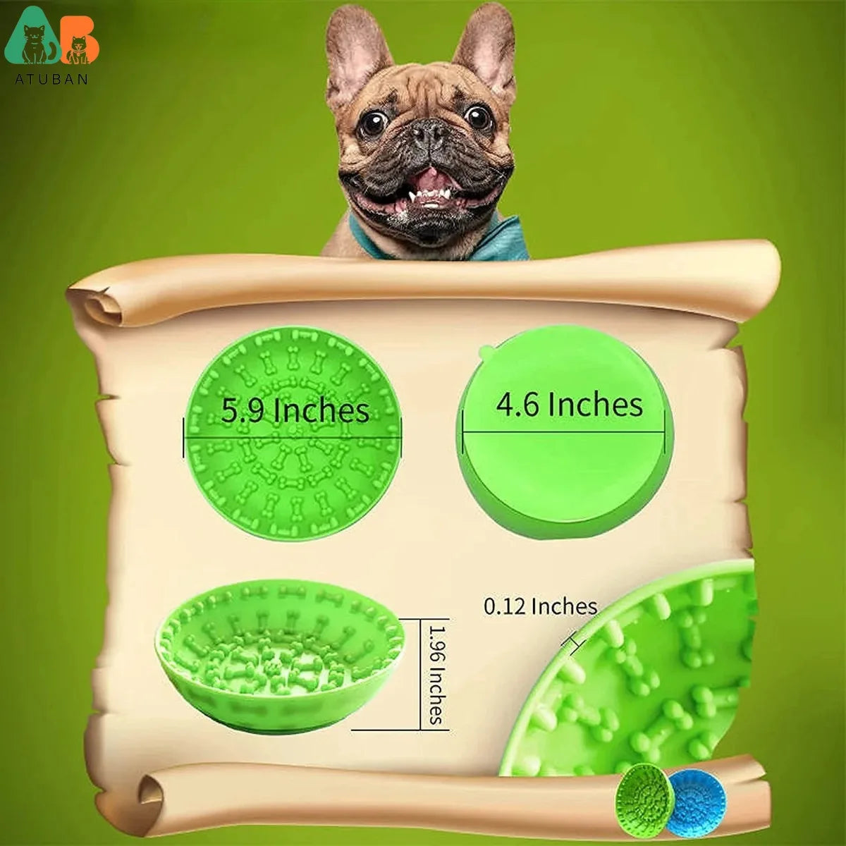 Pet Lick Mat & Bowl Set - Anxiety Relief & Slow Feeding Solution | Petziverse