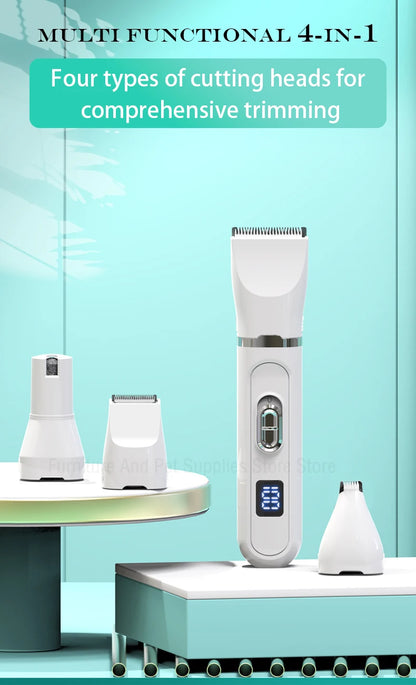 Professional Dog Hair Clippers - USB Rechargeable Silent Pet Grooming Trimmer